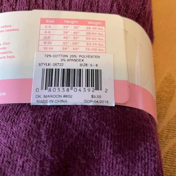 Girls pantyhose size 6/8 - Picture 2 of 6